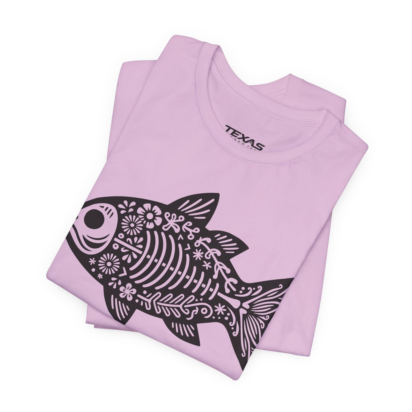 Mexican Flora Fish Skeleton — Unisex Cotton Tee