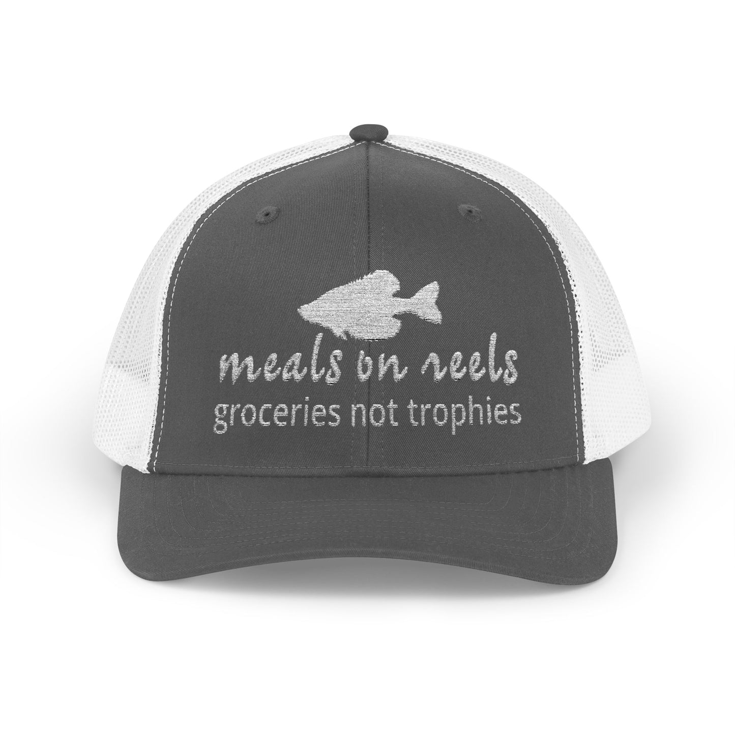 Meals on Reels: Groceries Not Trophies — Embroidered Baseball Cap
