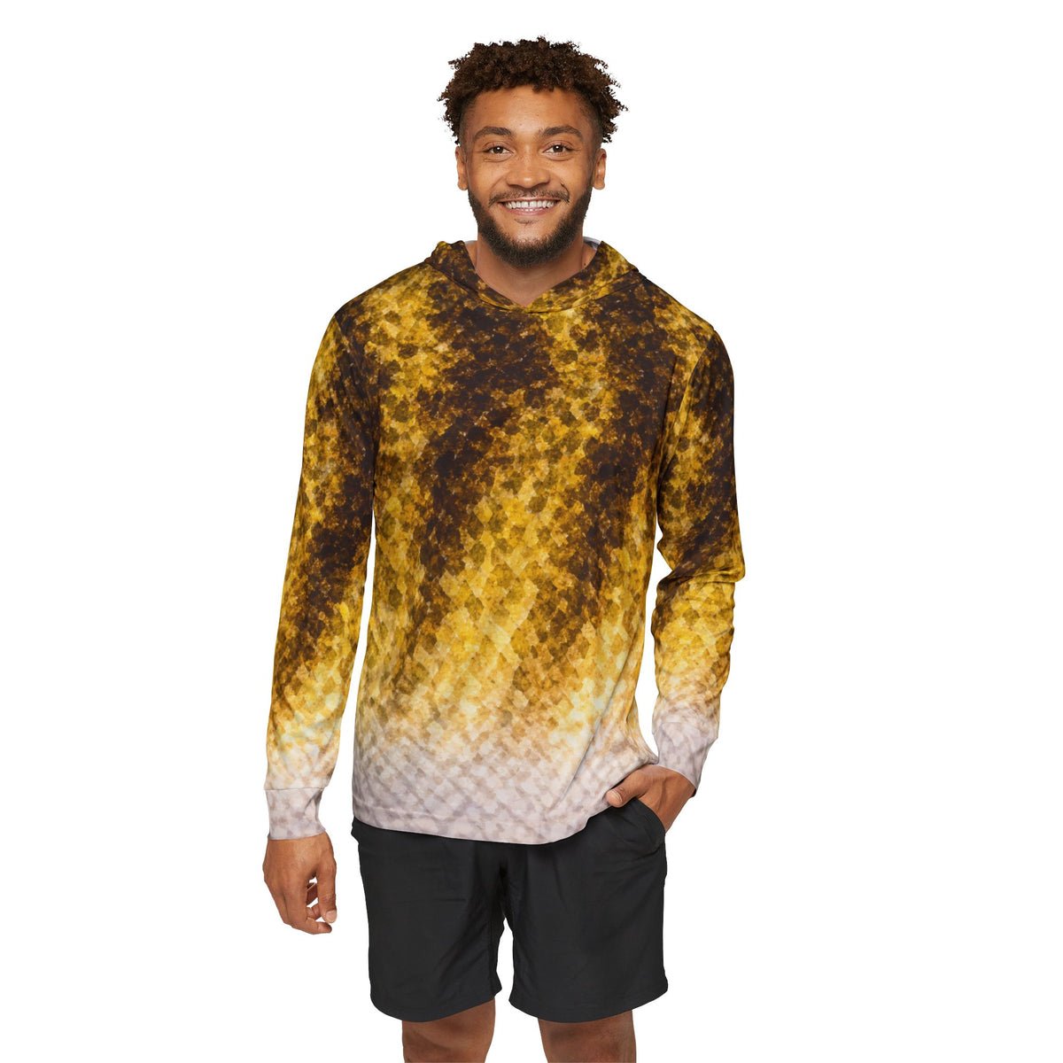 Smallmouth Bass — Unisex Fishing Pullover Hoodie (SPF 50+)