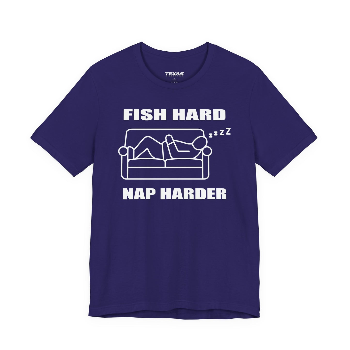 Fish Hard, Nap Harder — Unisex Cotton Tee