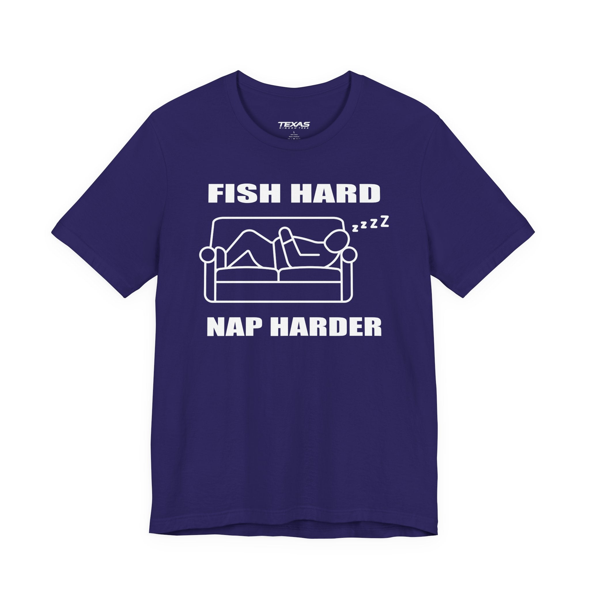 Fish Hard, Nap Harder — Unisex Cotton Tee