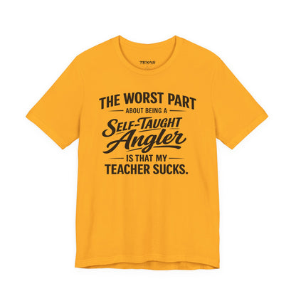 Self-Taught Angler — Unisex Cotton Tee