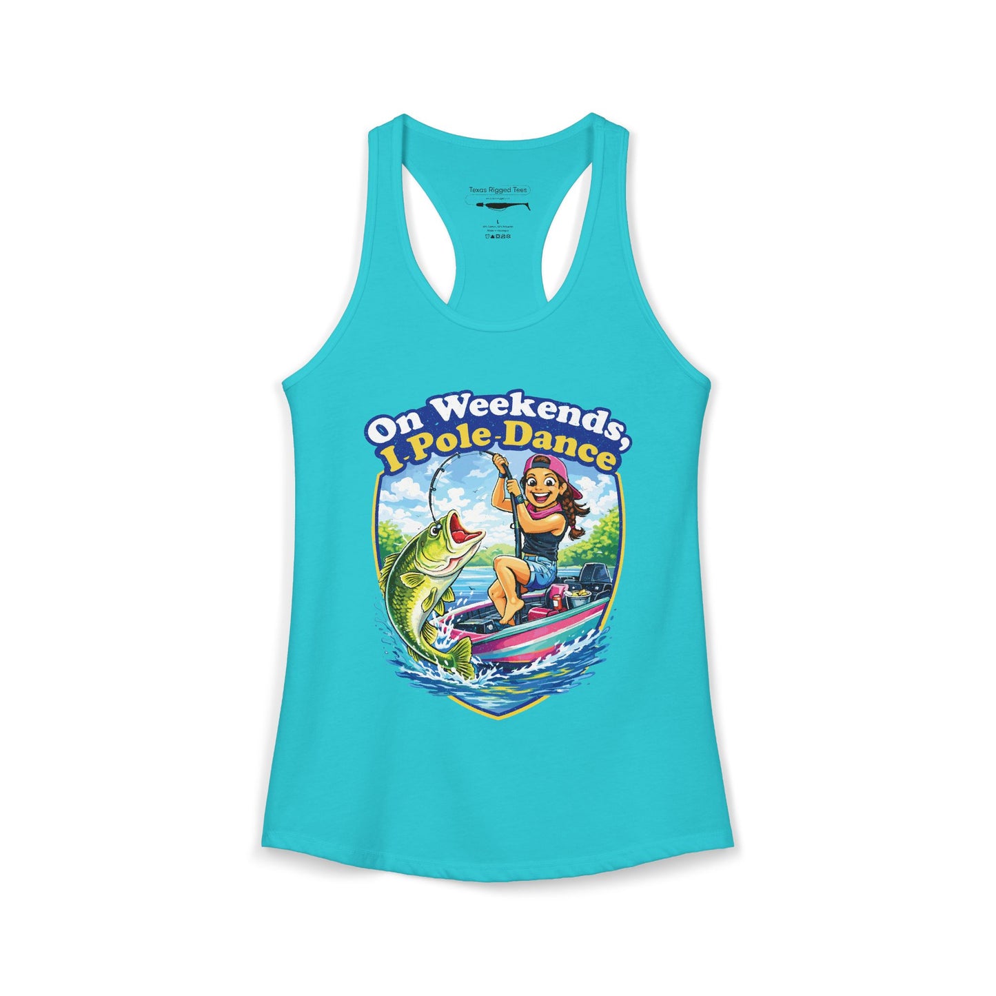 On Weekends, I Pole Dance — Women’s Racerback Tank