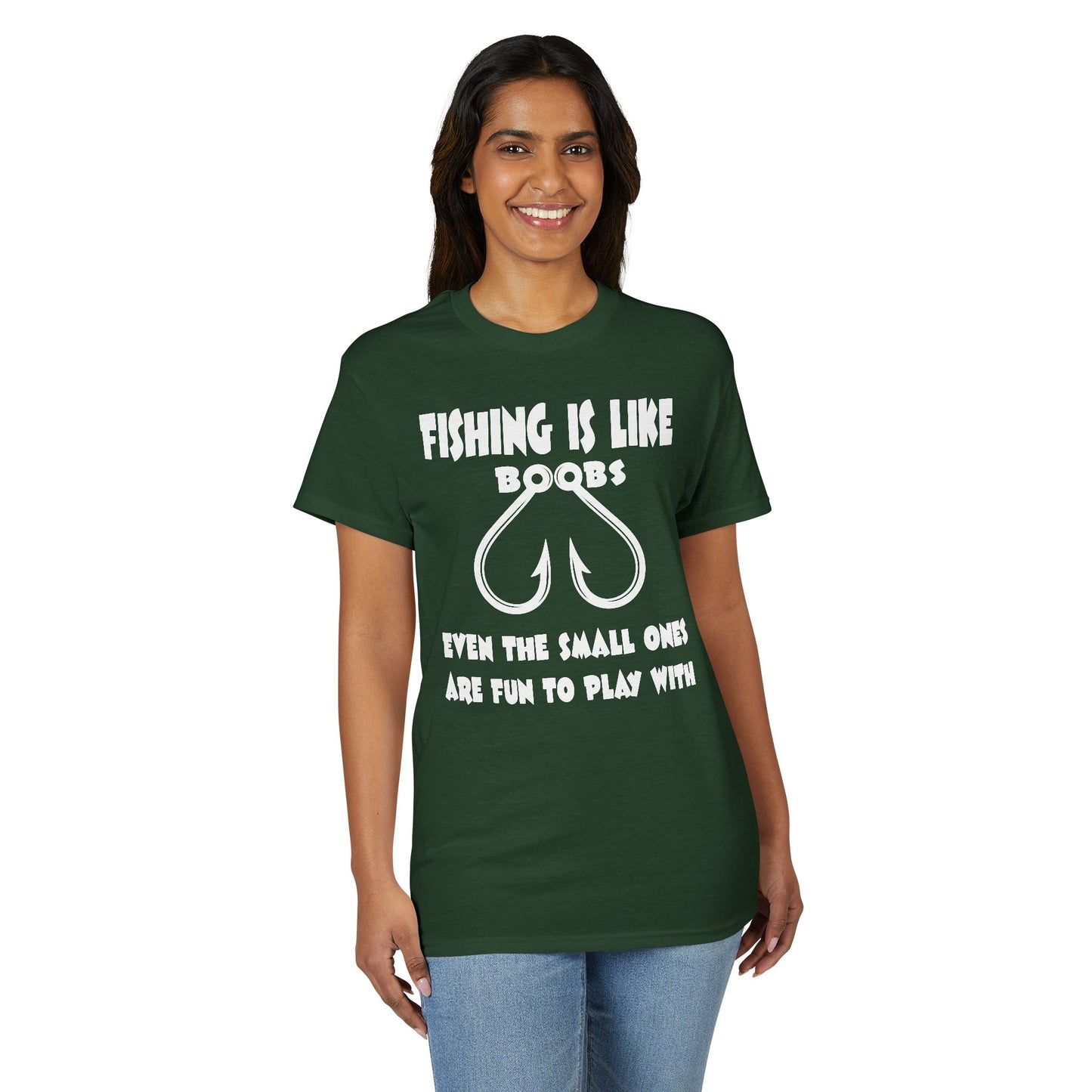 Fishing Is Like Boobs — Unisex DryBlend® T-Shirt