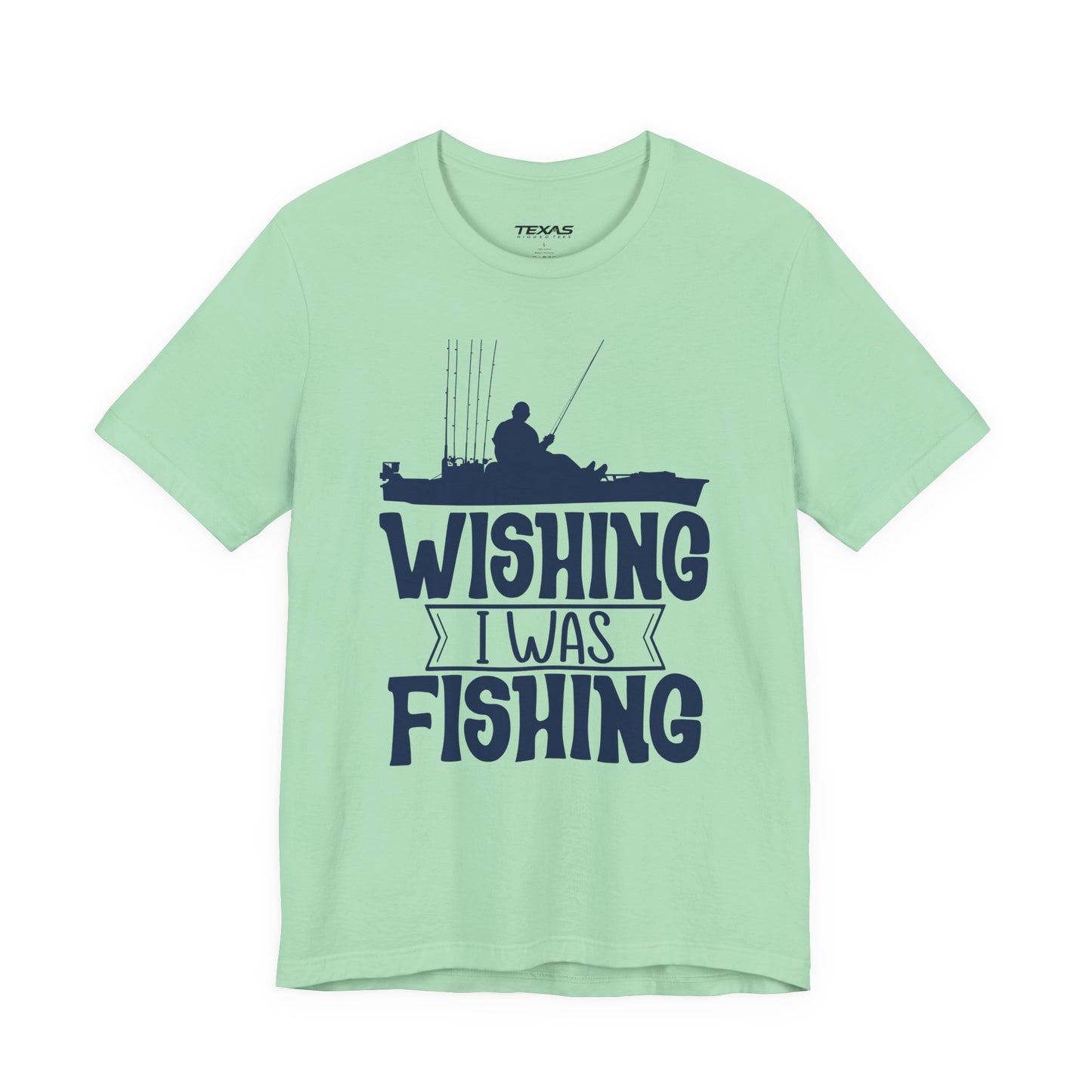 Wishing I Was Fishing (Kayak Edition) — Unisex Cotton Tee