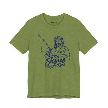 Jesus Take the Reel — Unisex Cotton Tee