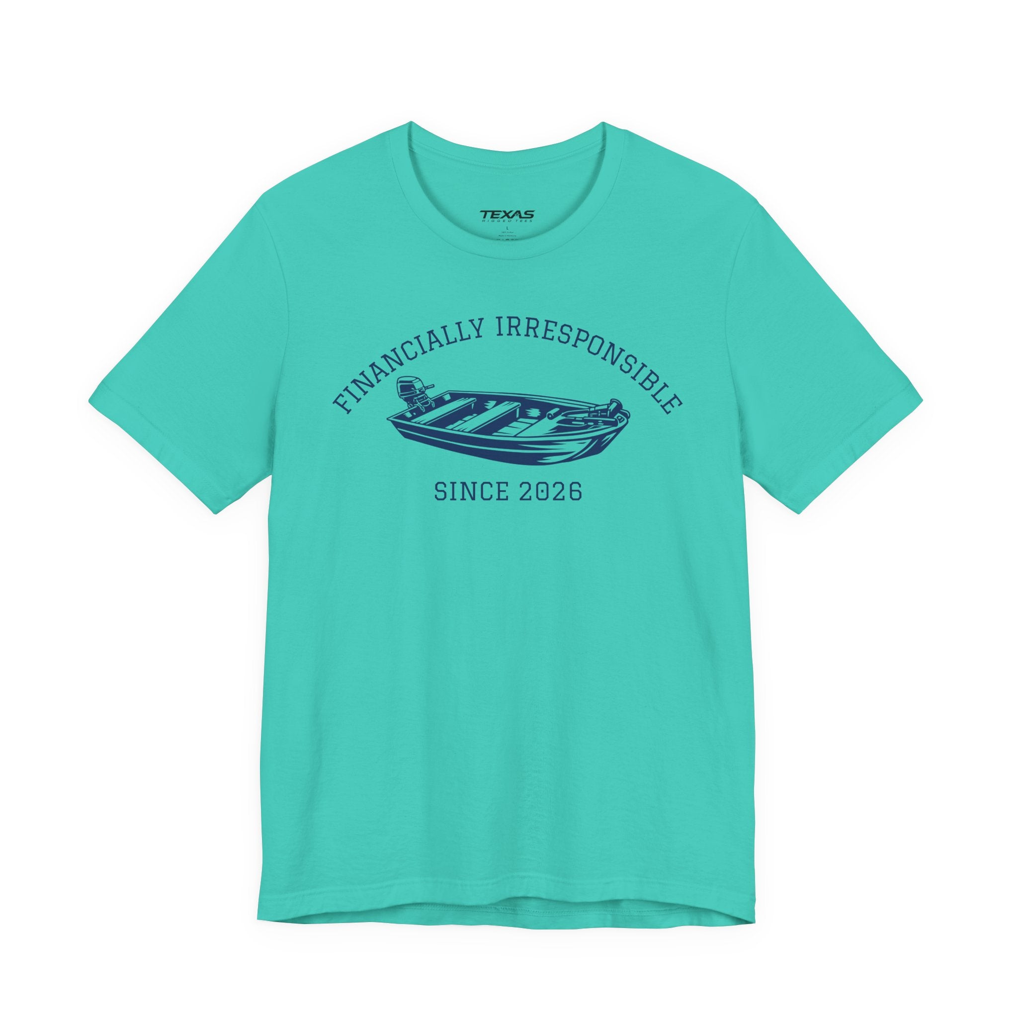 Financially Irresponsible Since XXXX (Jon Boat Edition) — Unisex Cotton Tee
