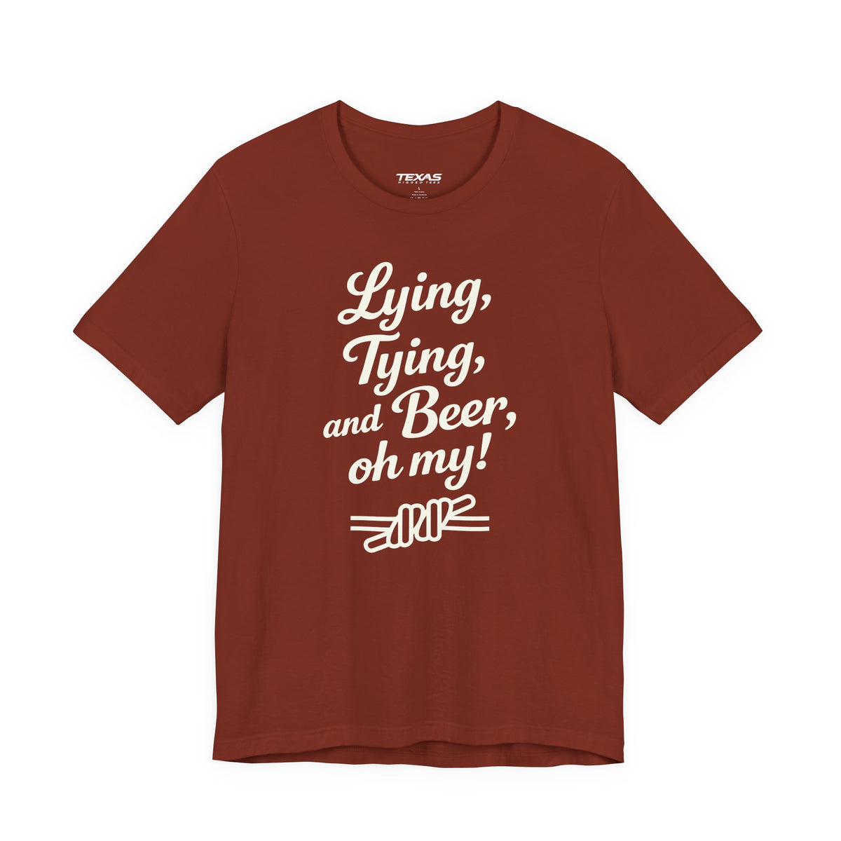Lying, Tying, and Beer, Oh My! — Unisex Cotton Tee