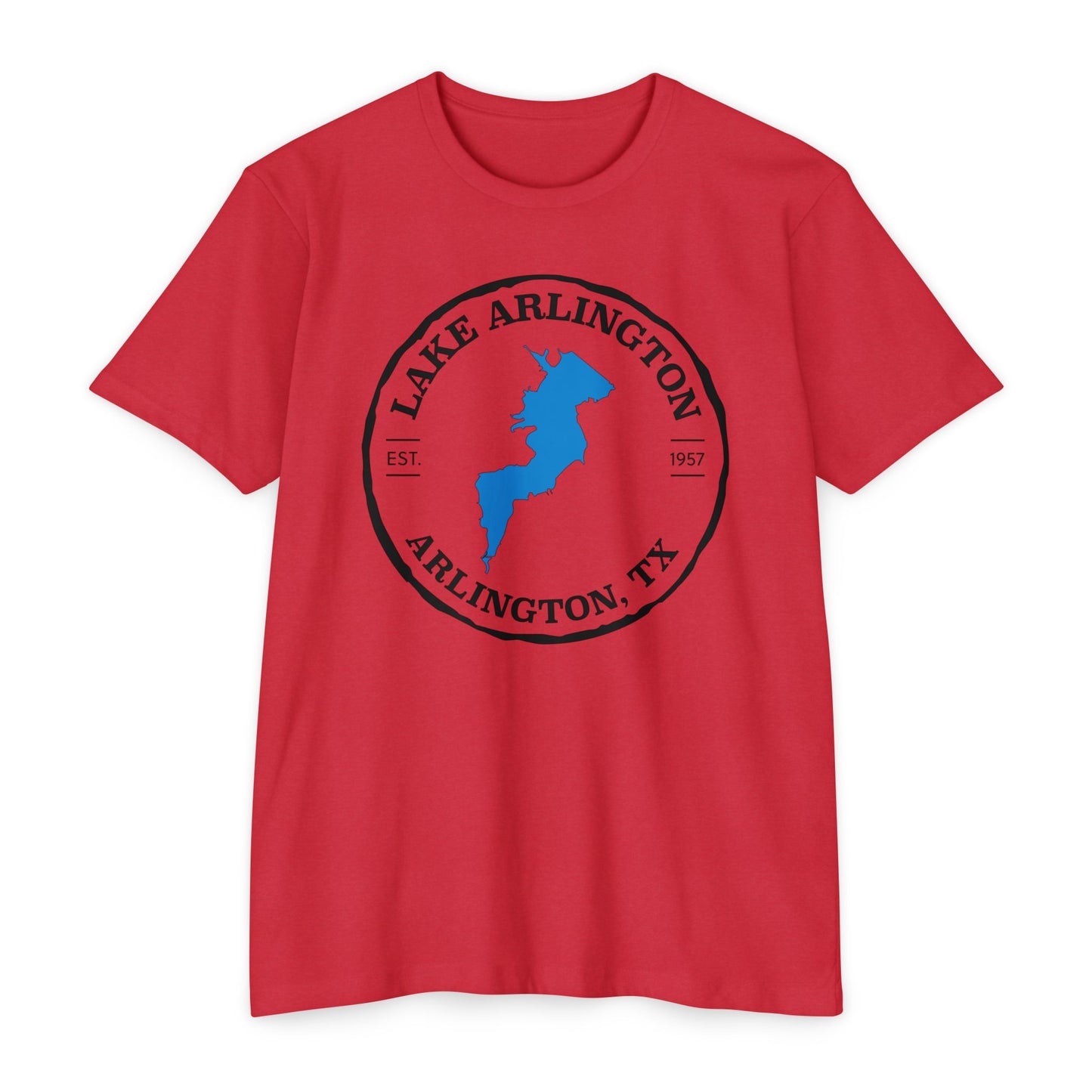 Lake Arlington — Unisex Cotton-Poly Blend T-Shirt
