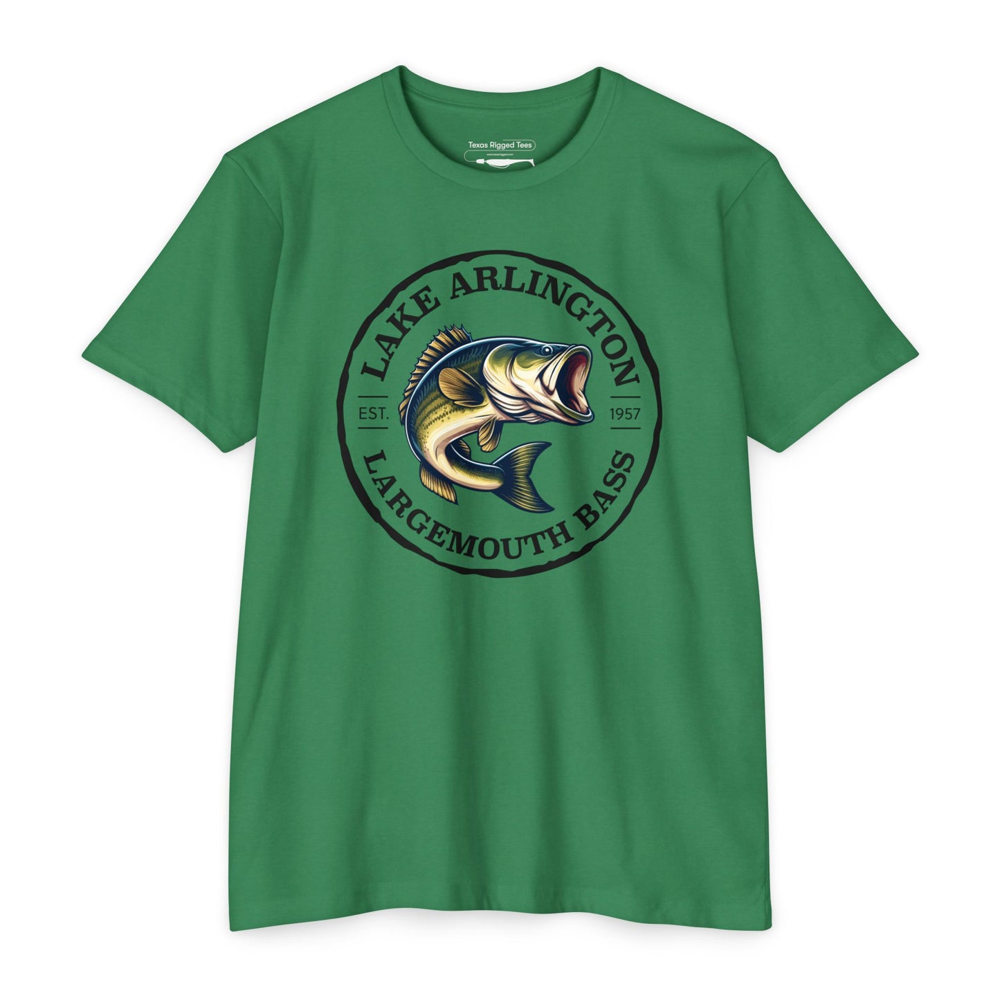 Lake Arlington Largemouth Bass — Unisex Cotton-Poly Blend T-Shirt