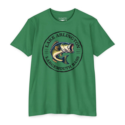 Lake Arlington Largemouth Bass — Unisex Cotton-Poly Blend T-Shirt