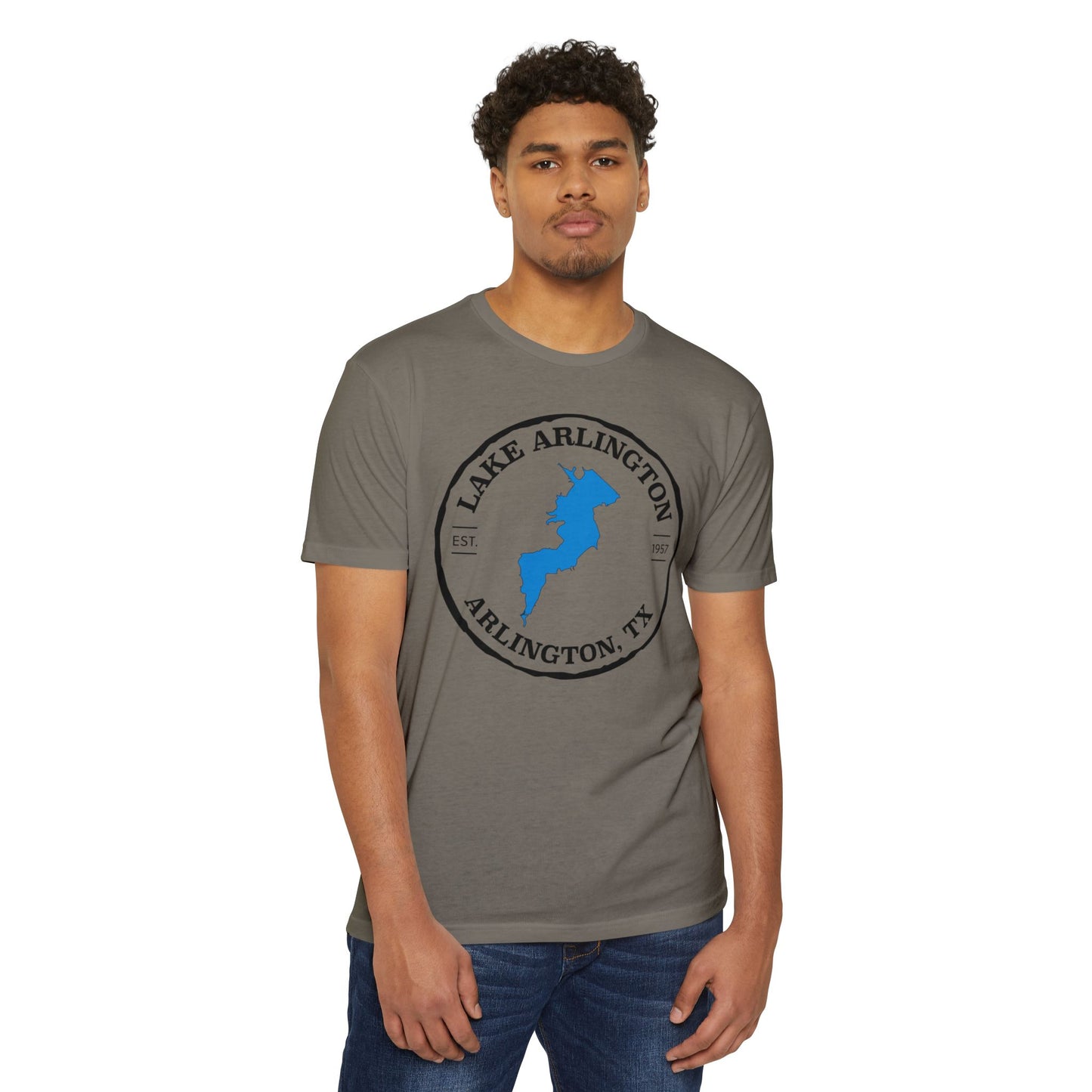 Lake Arlington — Unisex Cotton-Poly Blend T-Shirt