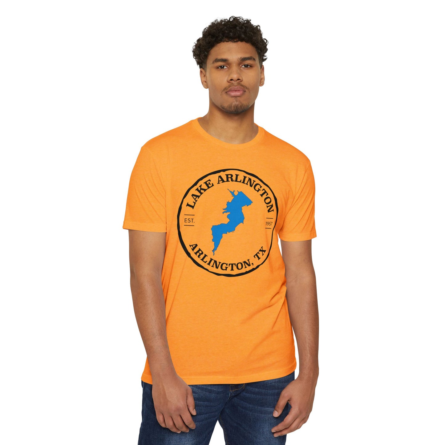 Lake Arlington — Unisex Cotton-Poly Blend T-Shirt