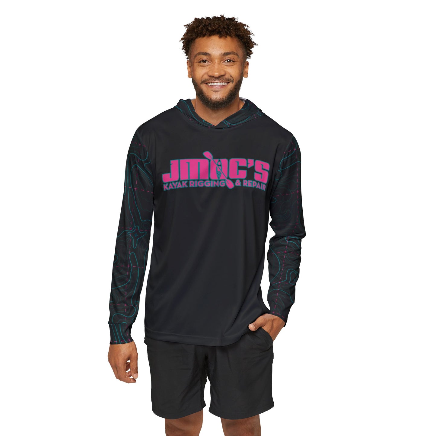 JMOC's Baseball Jersey Contour Lines Sleeves Black & Pink