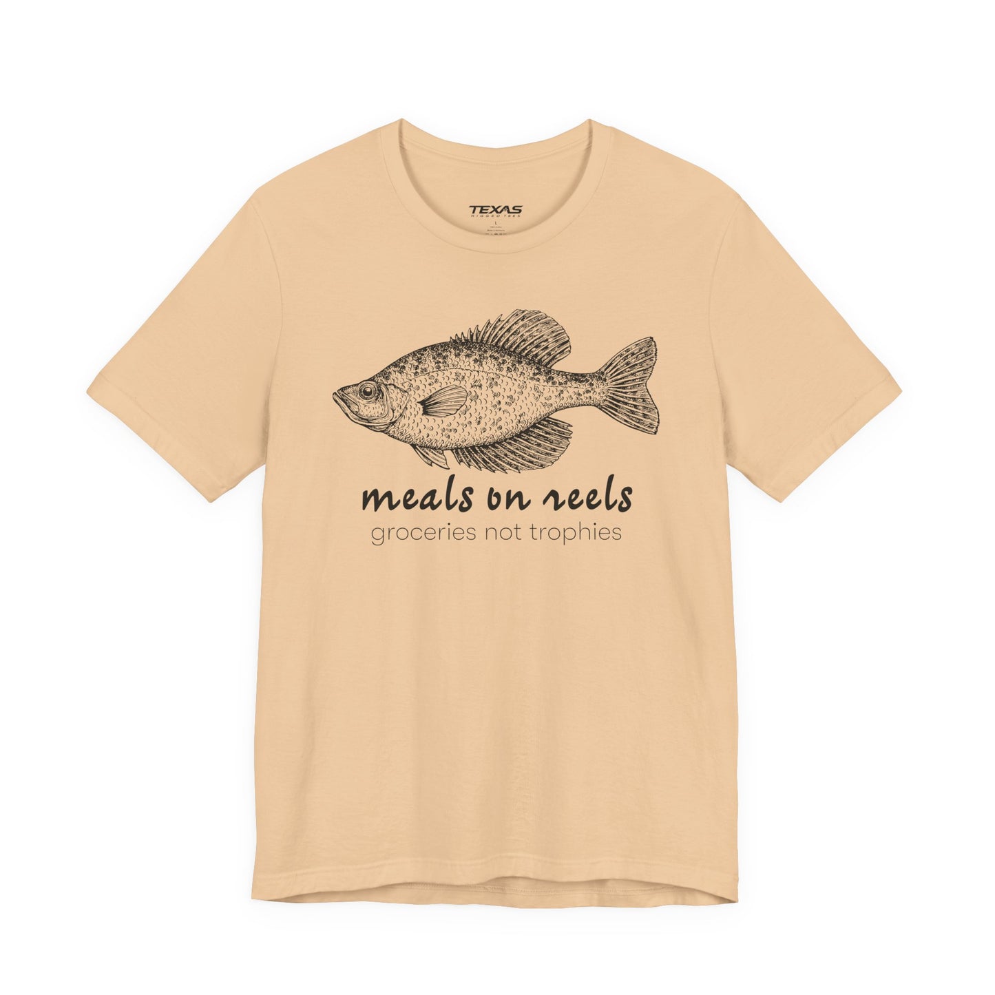 Meals on Reels: Groceries Not Trophies — Unisex Cotton Tee