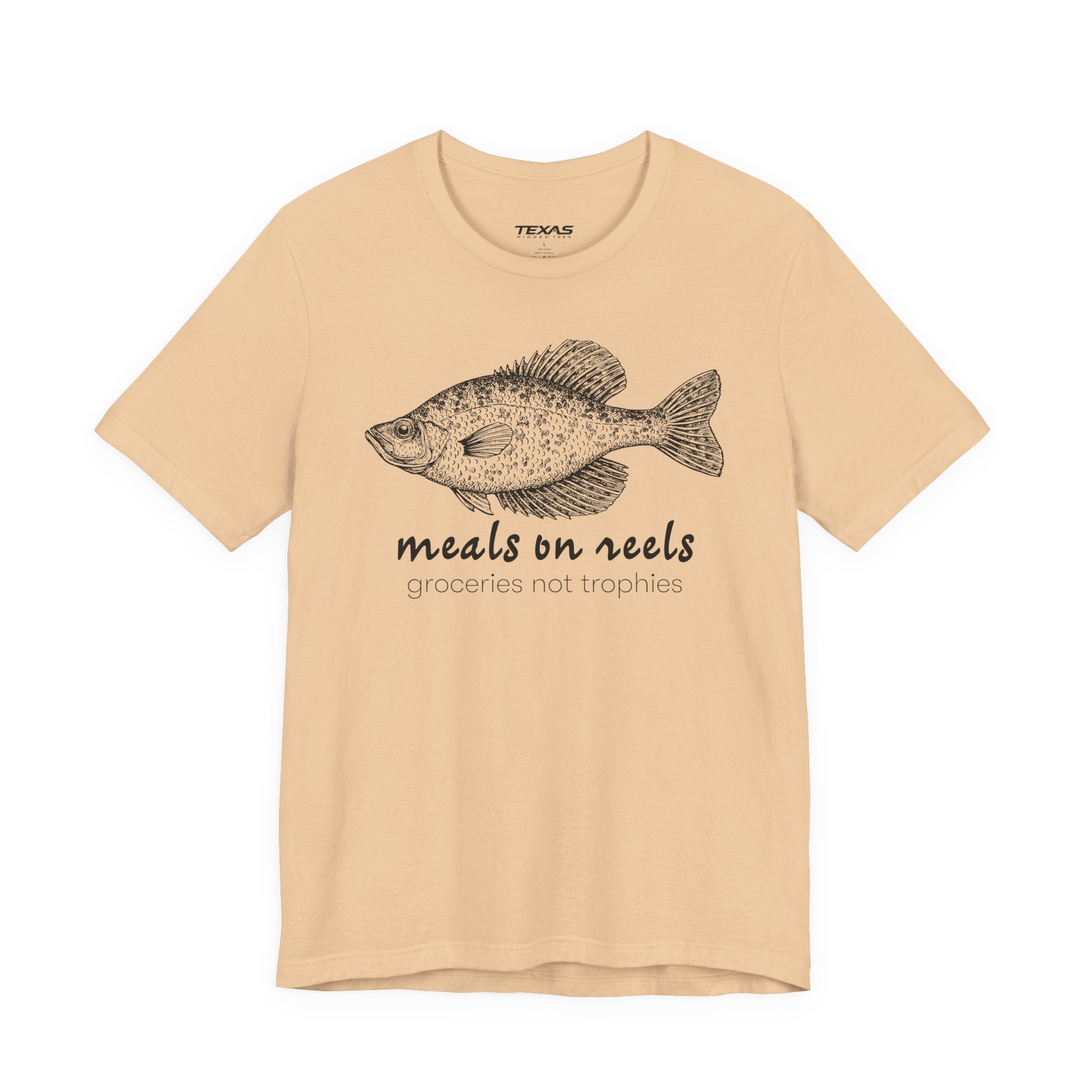 Meals on Reels: Groceries Not Trophies — Unisex Cotton Tee