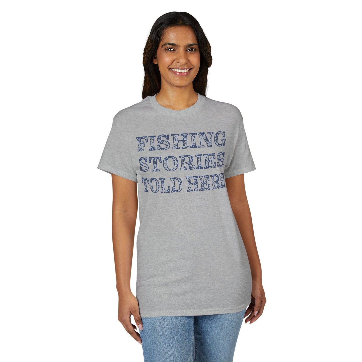 Fishing Stories Told Here — Unisex DryBlend® T-Shirt