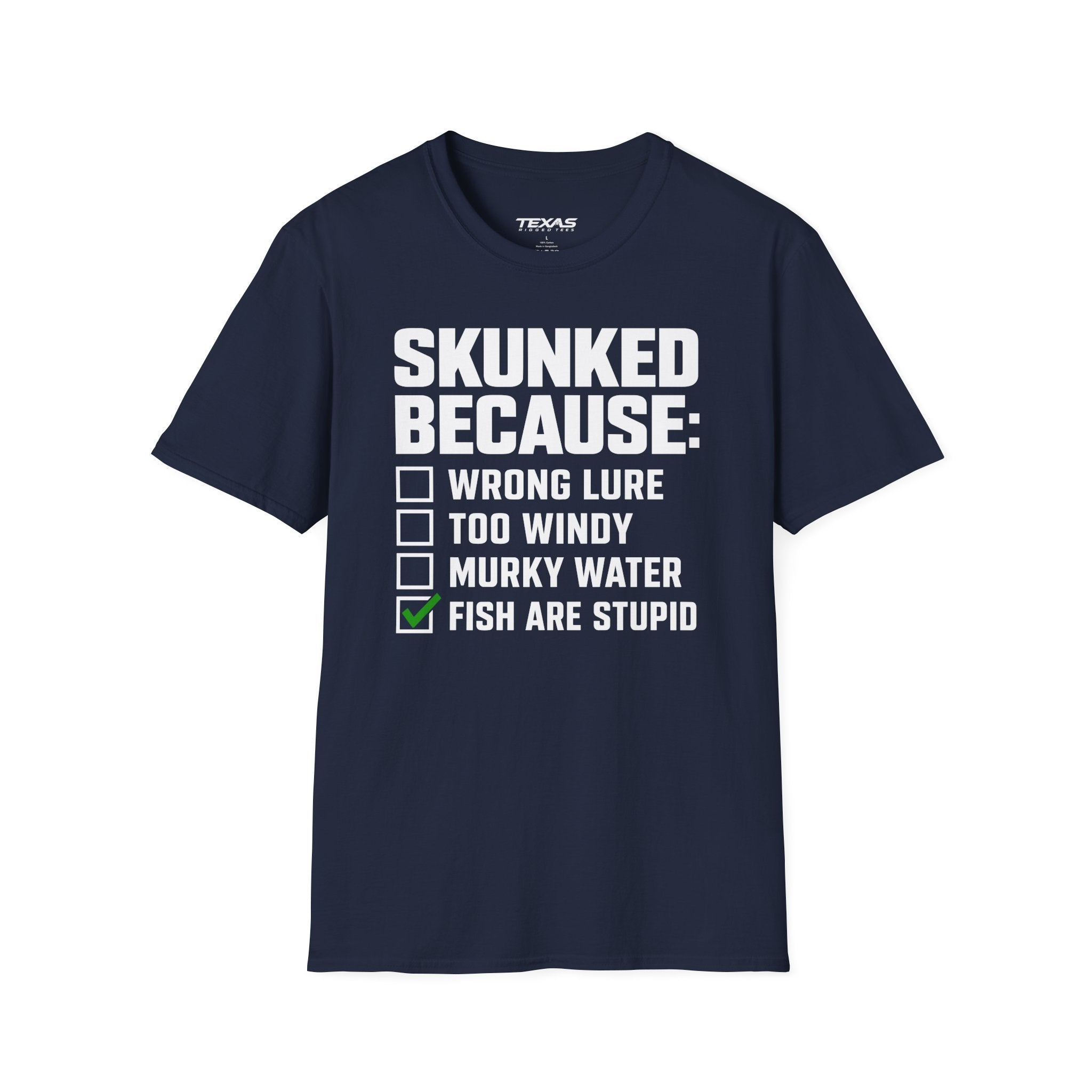 Skunked Because — Unisex Cotton Tee