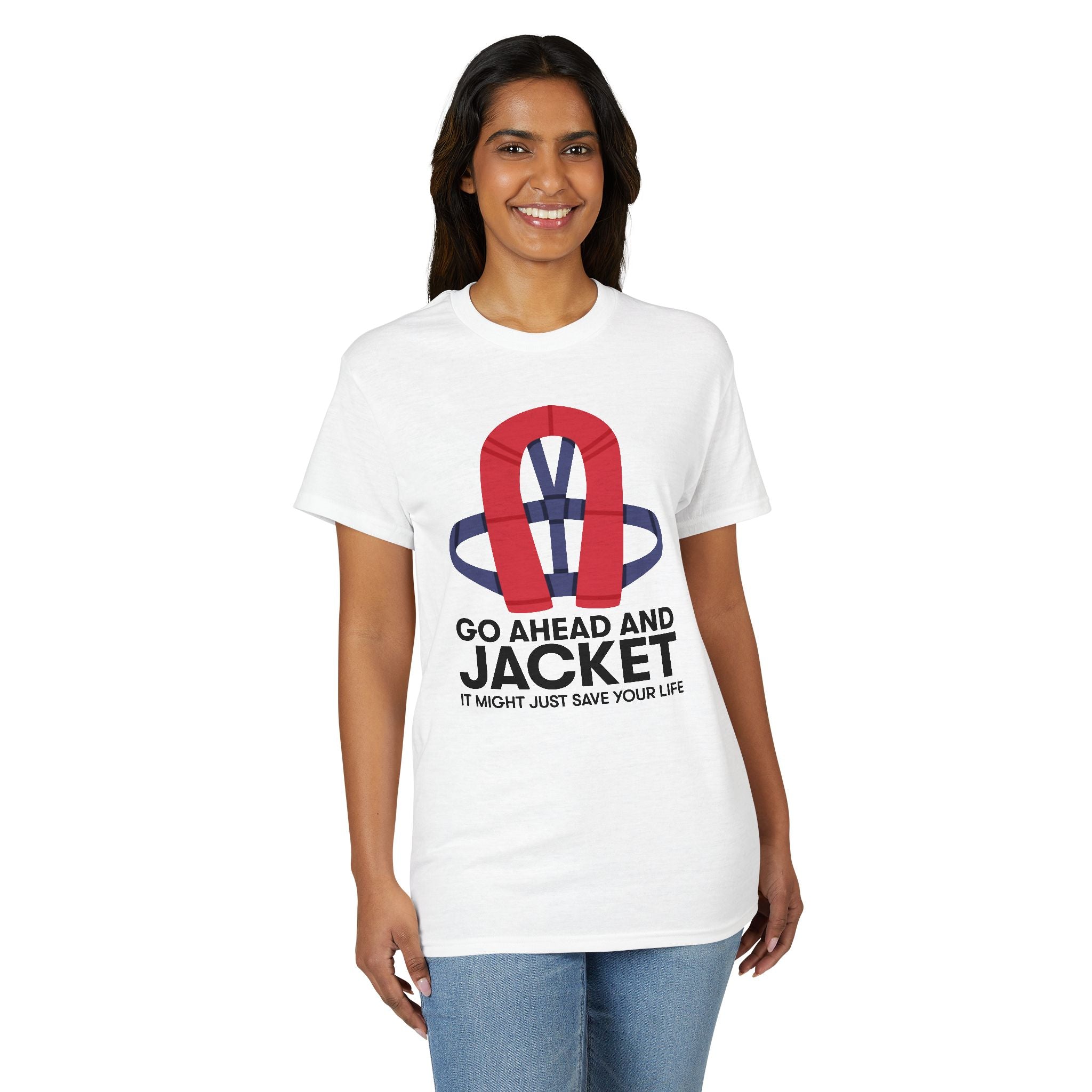 Go Ahead and Jacket — Unisex DryBlend® T-Shirt