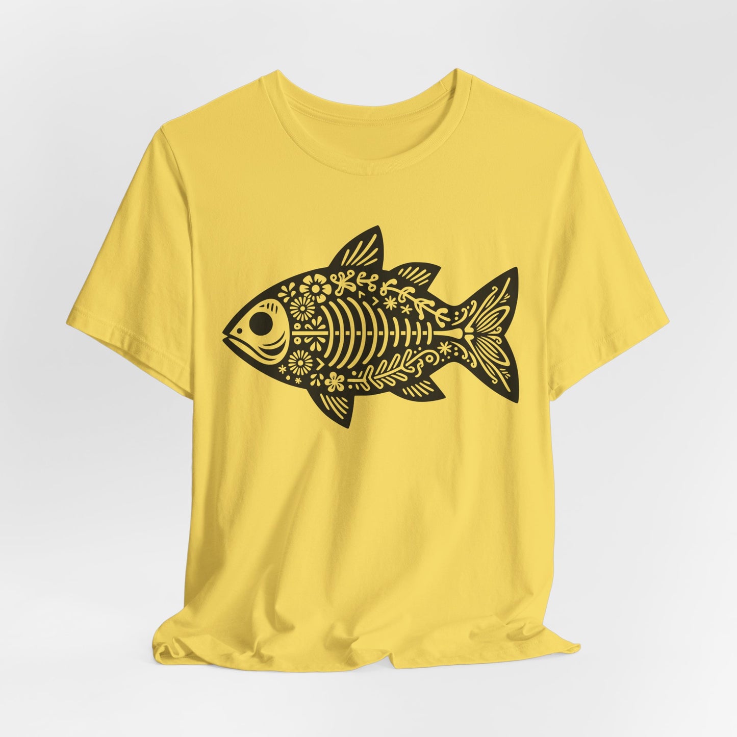 Mexican Flora Fish Skeleton — Unisex Cotton Tee