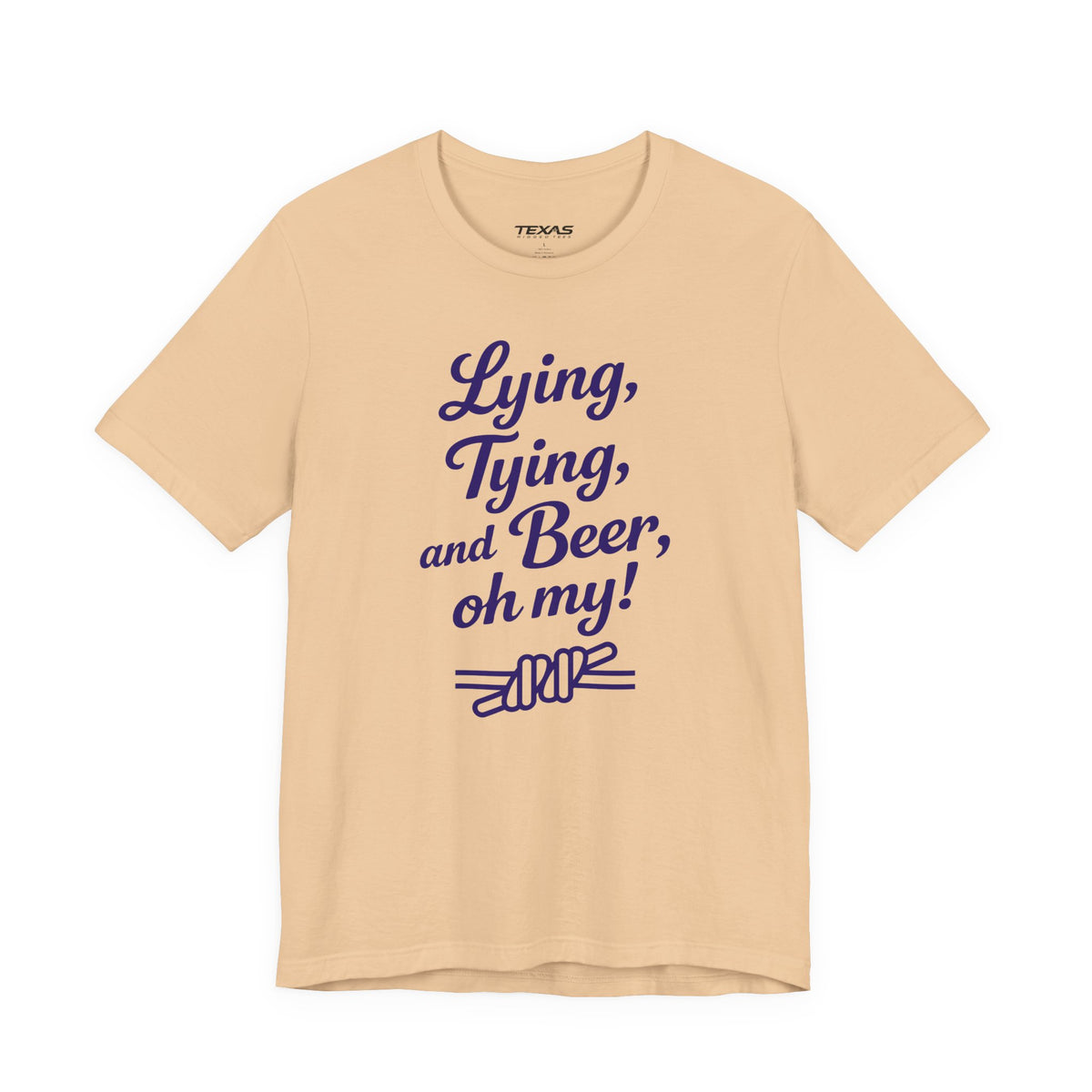 Lying, Tying, and Beer, Oh My! — Unisex Cotton Tee