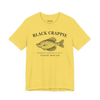 Black Crappie — Unisex Cotton Tee