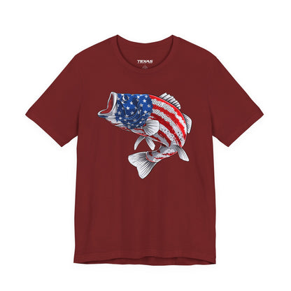 Patriotic Bass — Unisex Cotton Tee