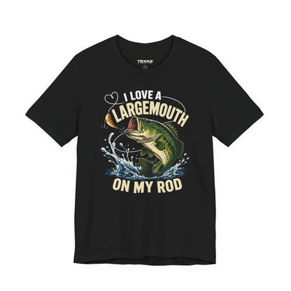 I Love a Largemouth on My Rod — Unisex Cotton Tee