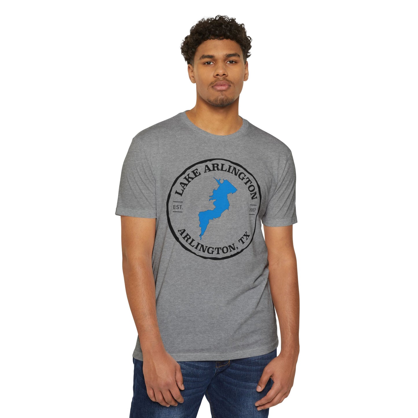 Lake Arlington — Unisex Cotton-Poly Blend T-Shirt
