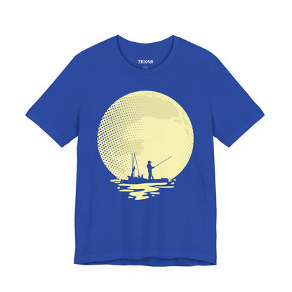 Full Moon Fishing (Kayak Edition) — Unisex Cotton Tee