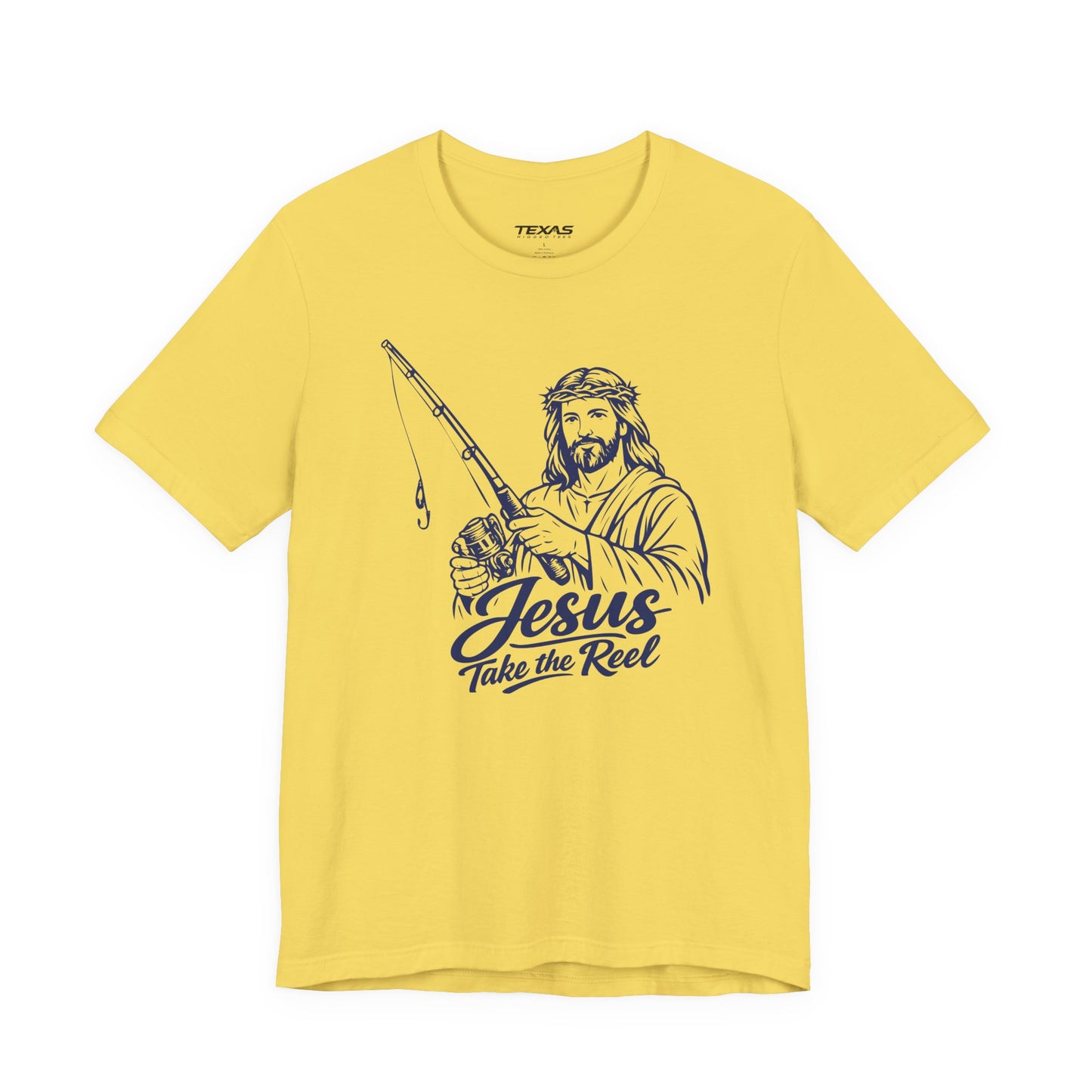 Jesus Take the Reel — Unisex Cotton Tee