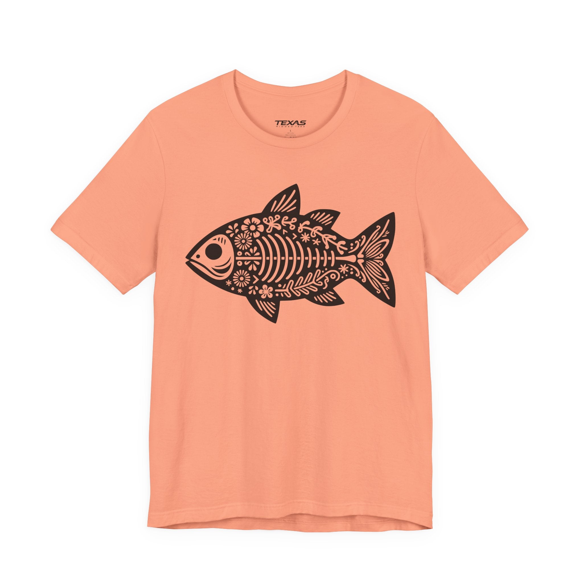 Mexican Flora Fish Skeleton — Unisex Cotton Tee