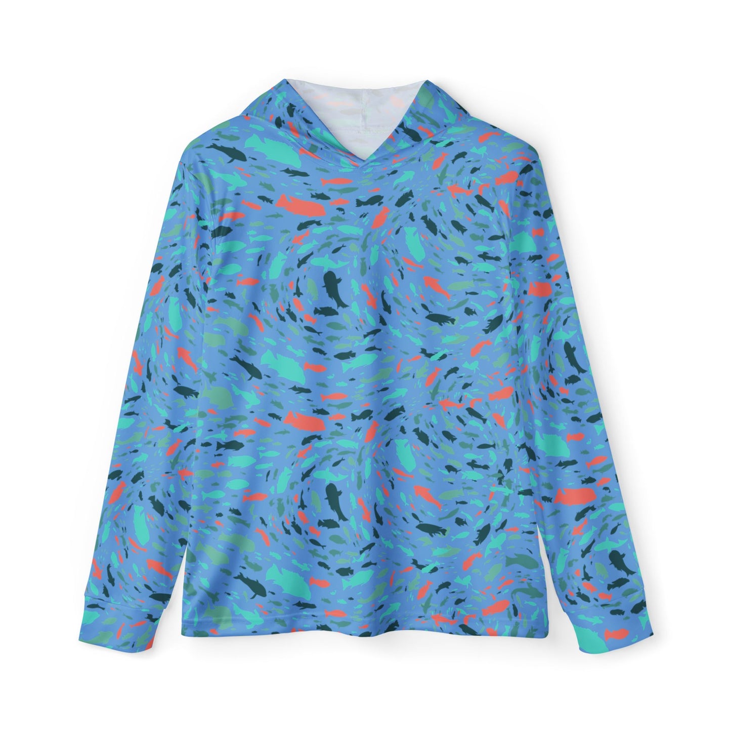 Colorful Swimming Fish — Unisex Fishing Pullover Hoodie (SPF 50+)