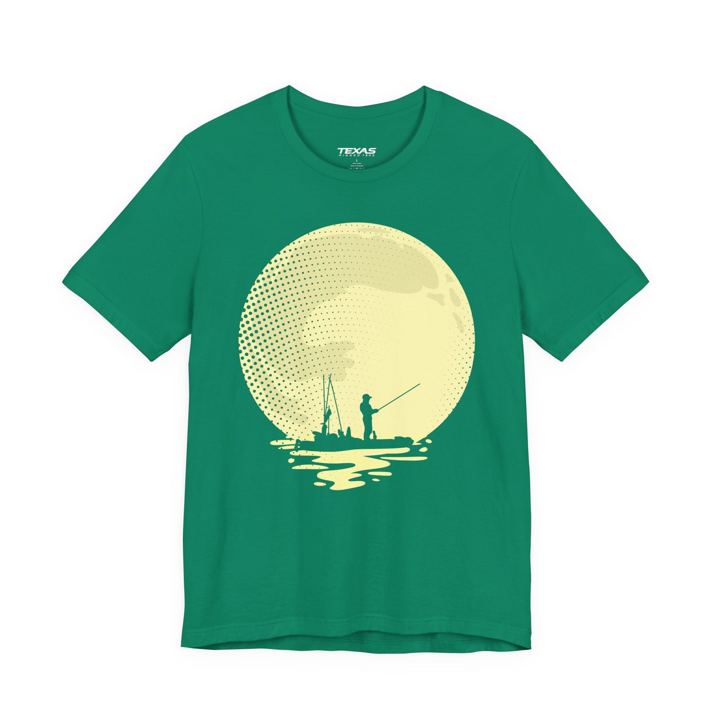 Full Moon Fishing (Kayak Edition) — Unisex Cotton Tee