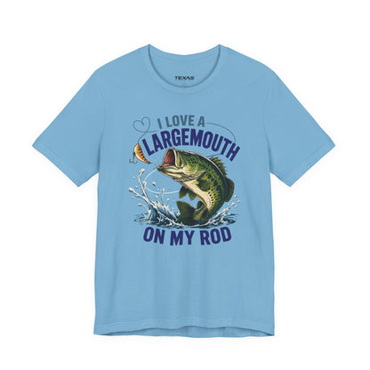 I Love a Largemouth on My Rod — Unisex Cotton Tee
