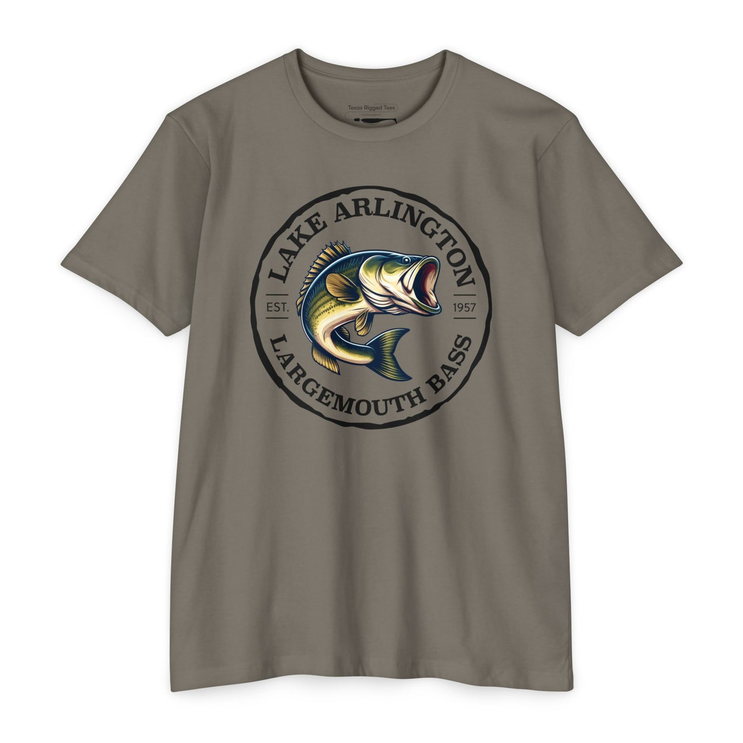 Lake Arlington Largemouth Bass — Unisex Cotton-Poly Blend T-Shirt