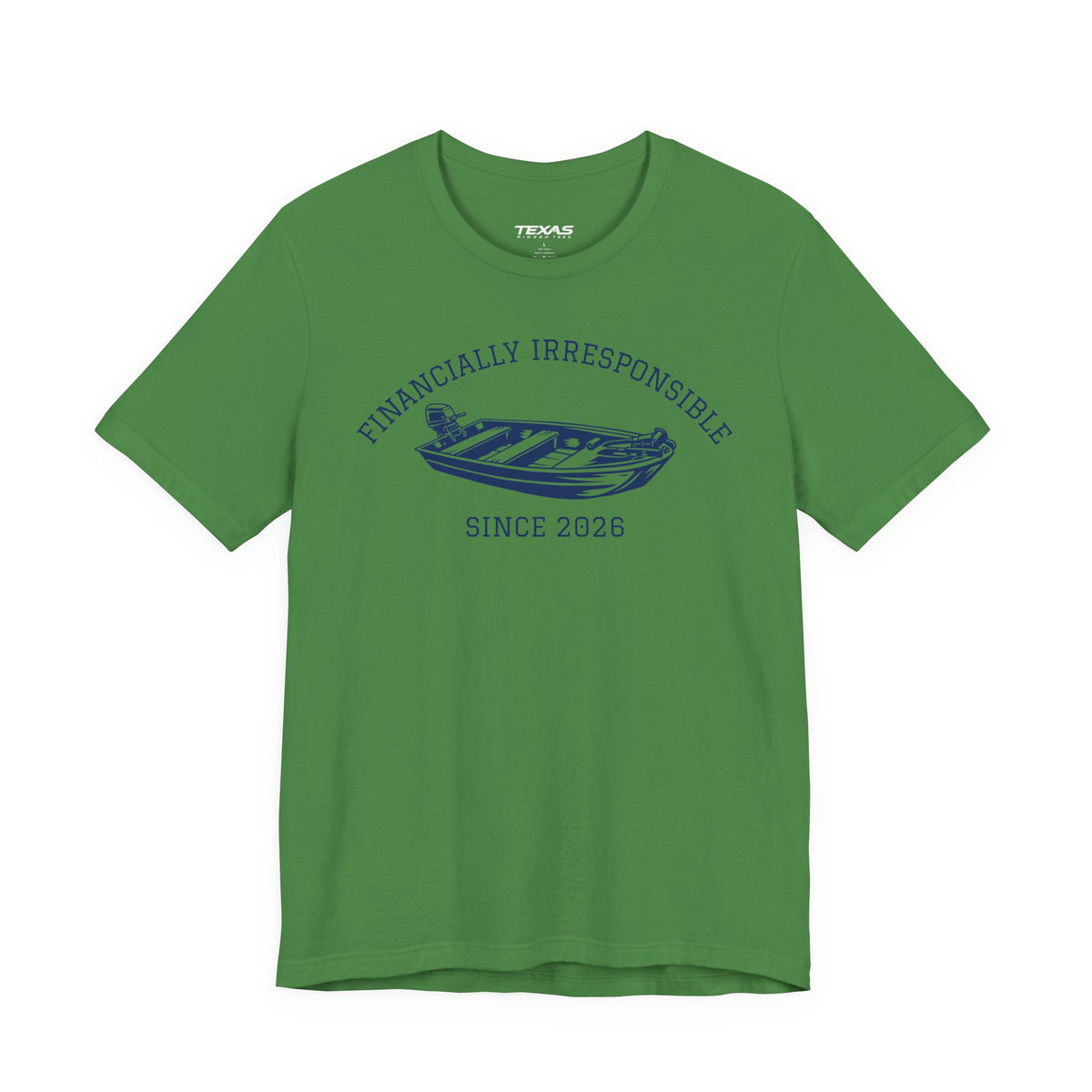 Financially Irresponsible Since XXXX (Jon Boat Edition) — Unisex Cotton Tee