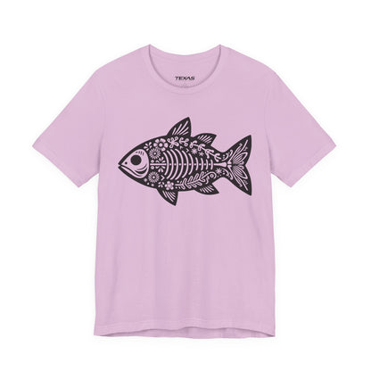 Mexican Flora Fish Skeleton — Unisex Cotton Tee
