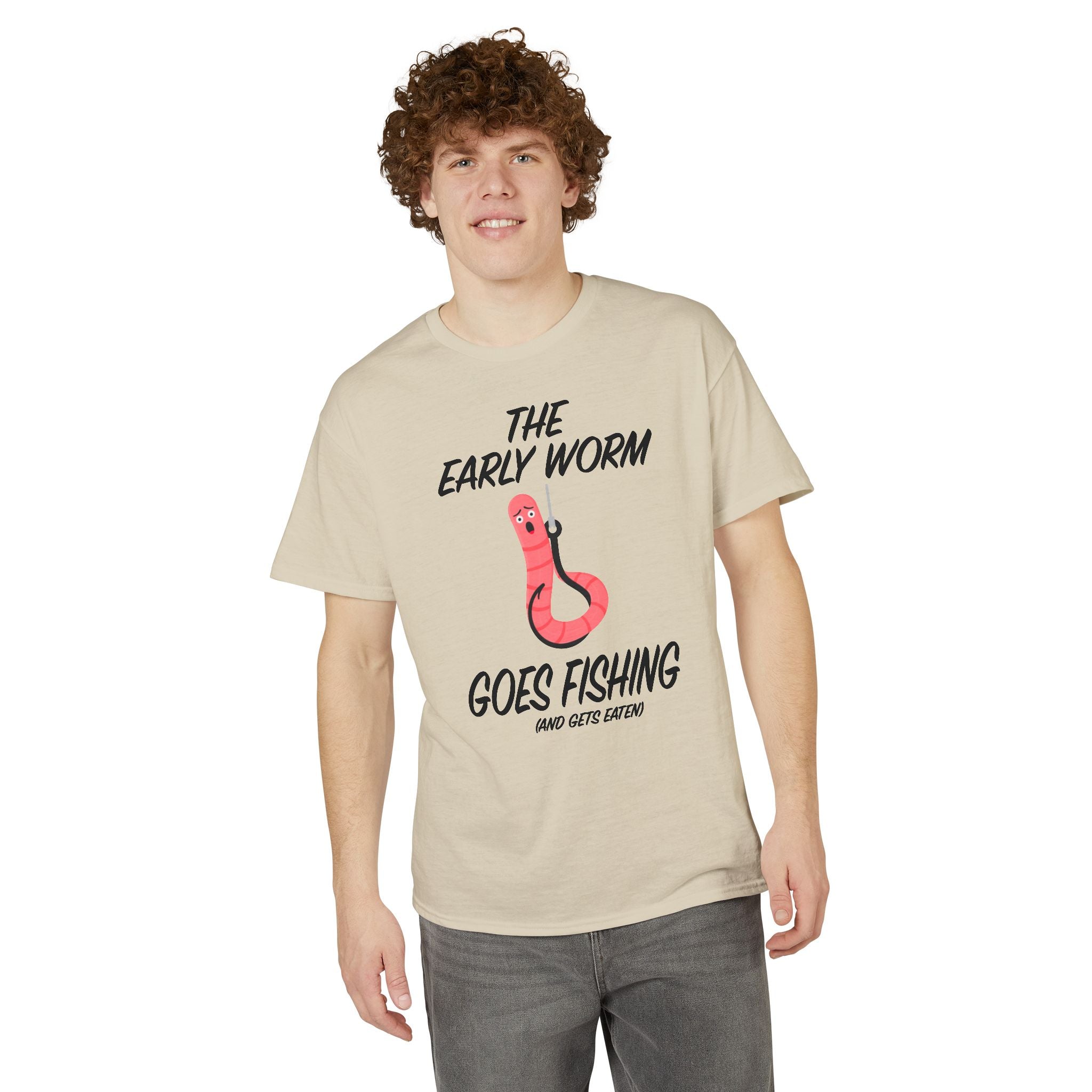 The Early Worm Goes Fishing (and Gets Eaten) — Unisex DryBlend® T-Shirt