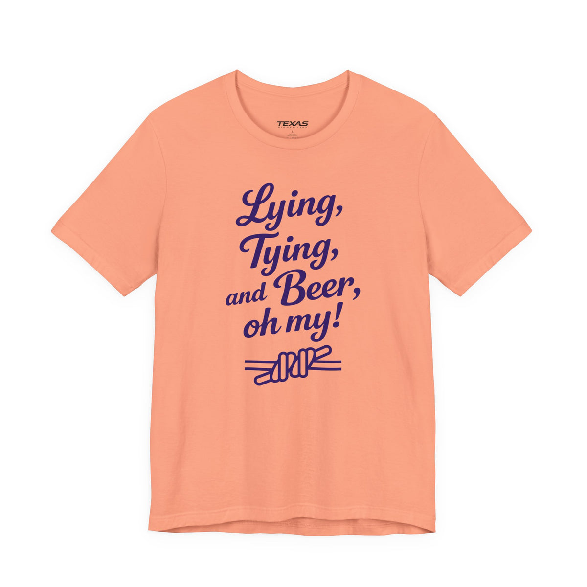 Lying, Tying, and Beer, Oh My! — Unisex Cotton Tee