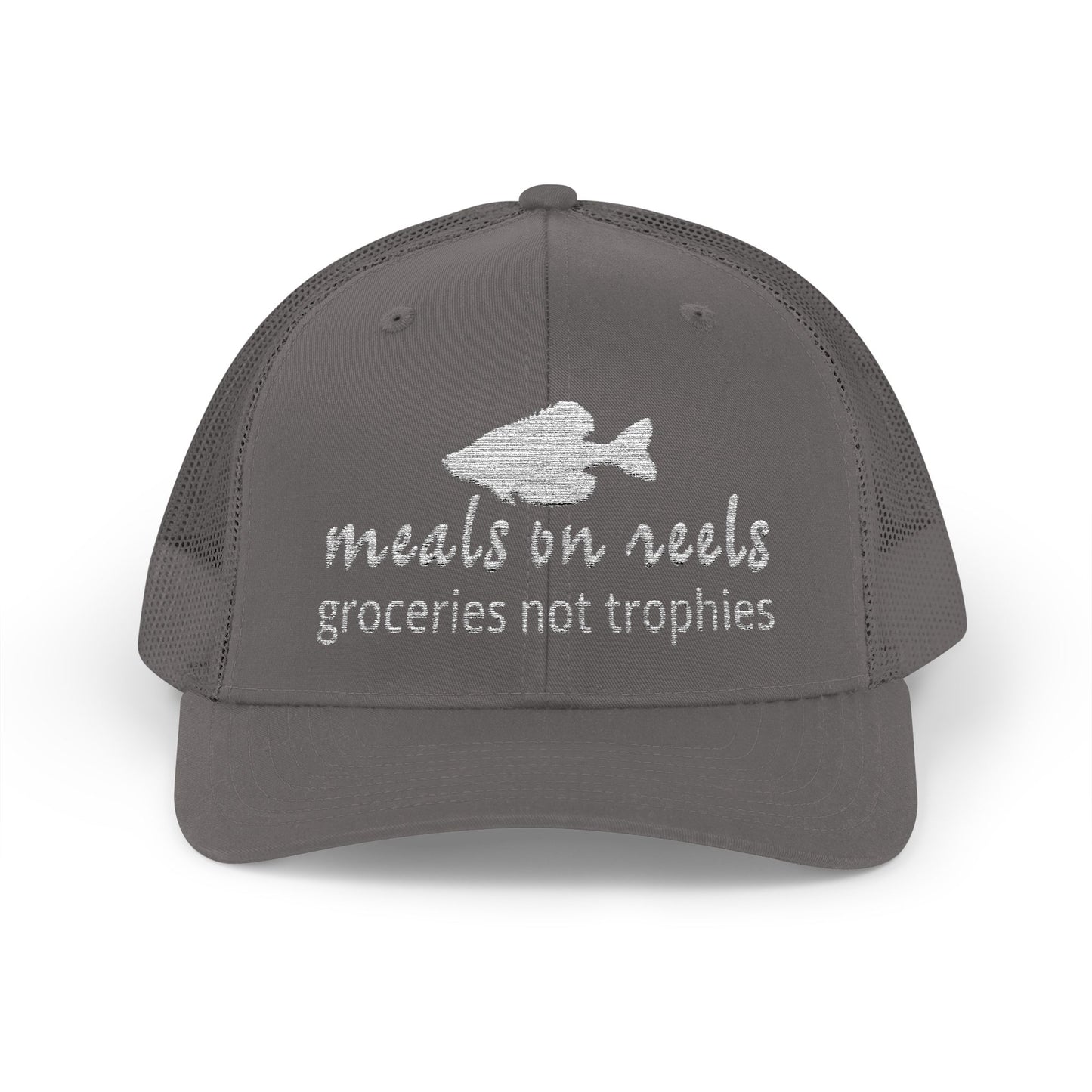 Meals on Reels: Groceries Not Trophies — Embroidered Baseball Cap