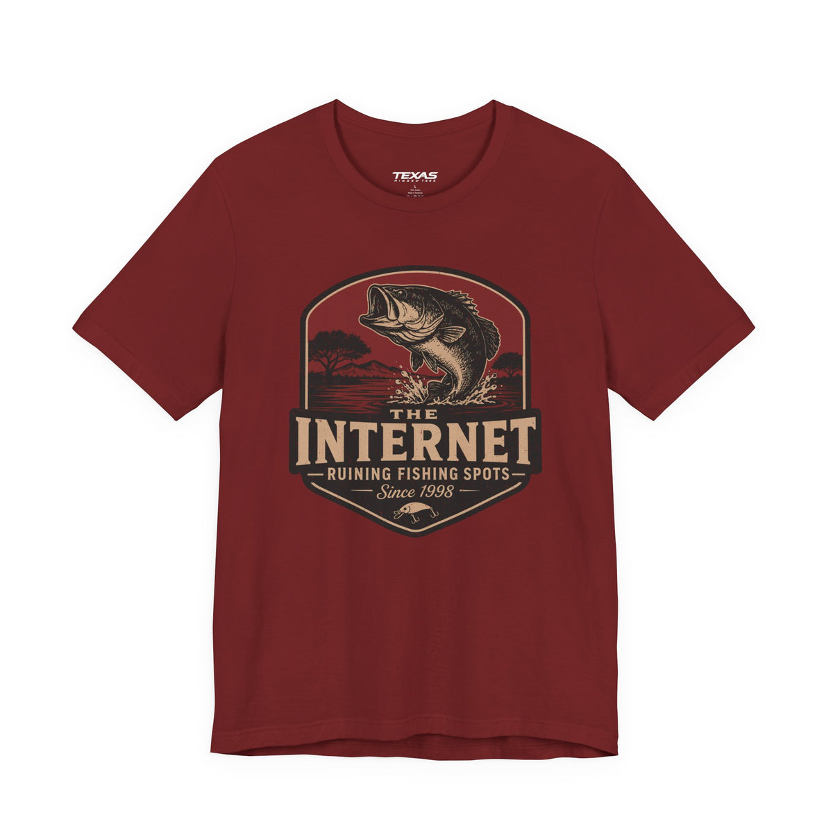 The Internet: Ruining Fishing Spots Since 1998 — Unisex Cotton Tee