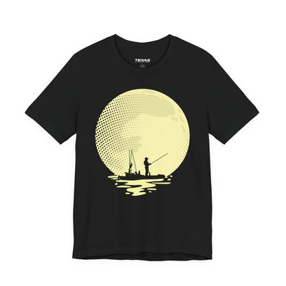 Full Moon Fishing (Kayak Edition) — Unisex Cotton Tee