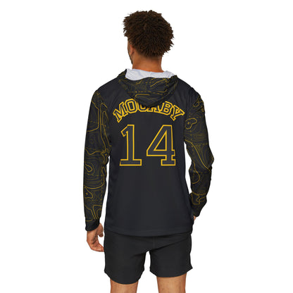 JR Mocaby Baseball Jersey Contour Lines Sleeves Black & Gold