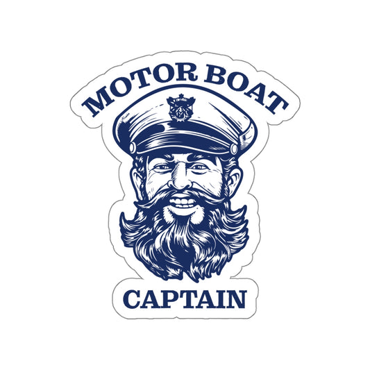 Motor Boat Captain — Vinyl Decal