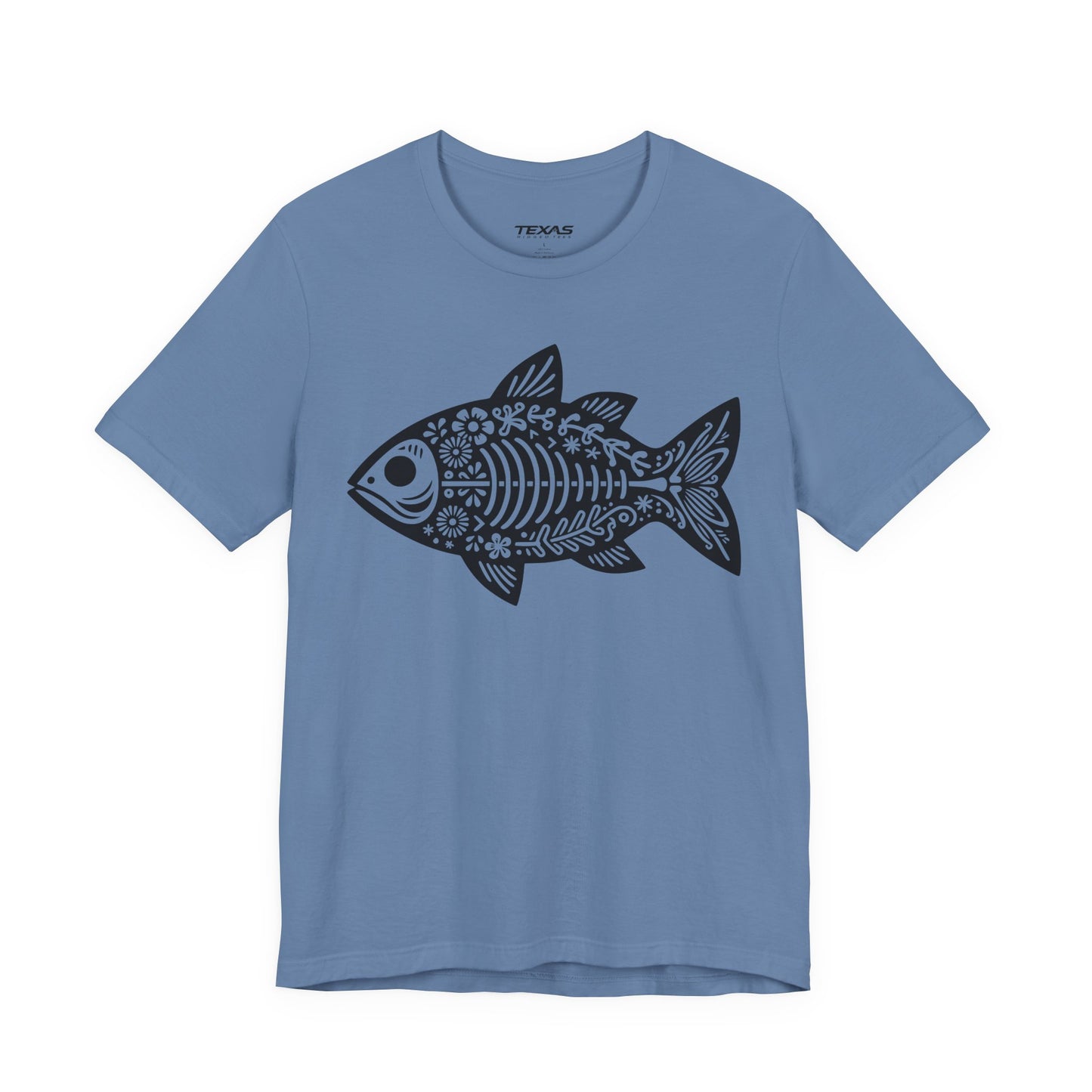 Mexican Flora Fish Skeleton — Unisex Cotton Tee