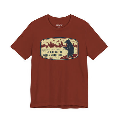 Life Is Better When You Fish — Unisex Cotton Tee