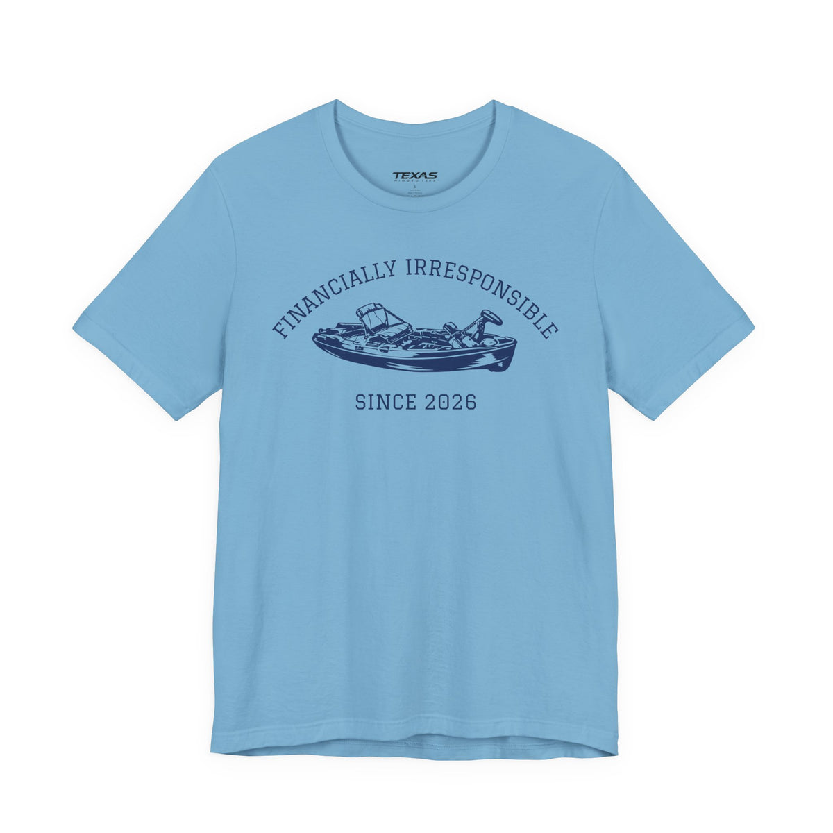 Financially Irresponsible Since XXXX (Kayak Edition) — Unisex Cotton Tee