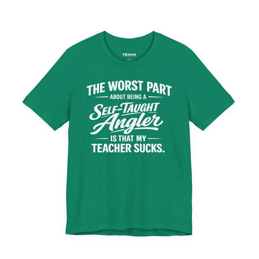 Self-Taught Angler — Unisex Cotton Tee