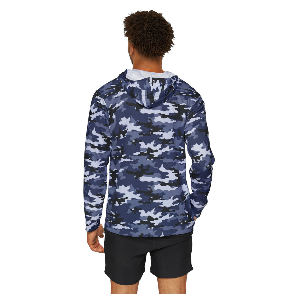 Blue Camo — Unisex Fishing Pullover Hoodie (SPF 50+)